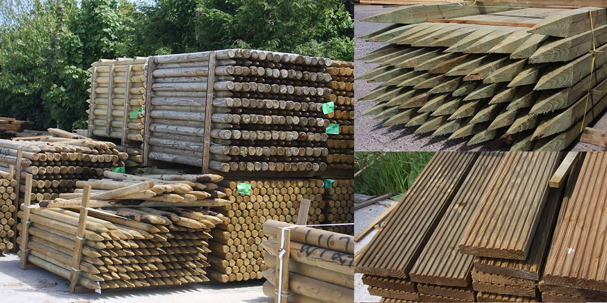 Fencing - Decking - Tannalised timber posts / railings